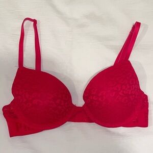 PINK Victoria's Secret Red Mesh Bra